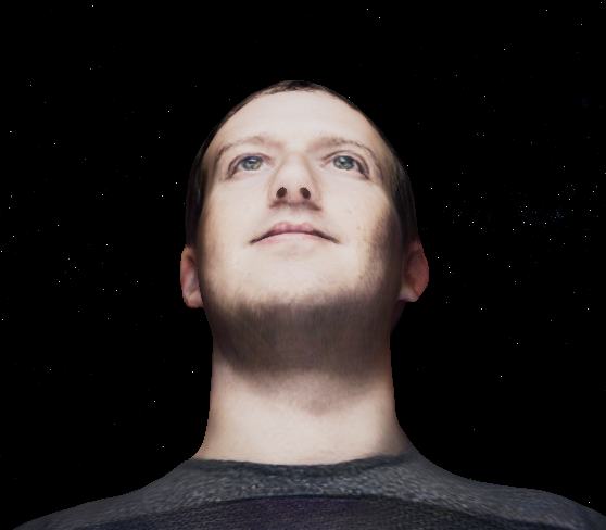 Mark Zuckerberg from below