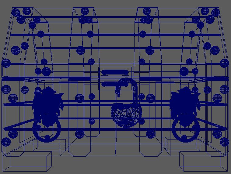 Wireframe chest front view