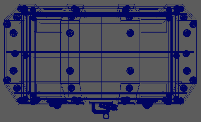 Wireframe chest top view